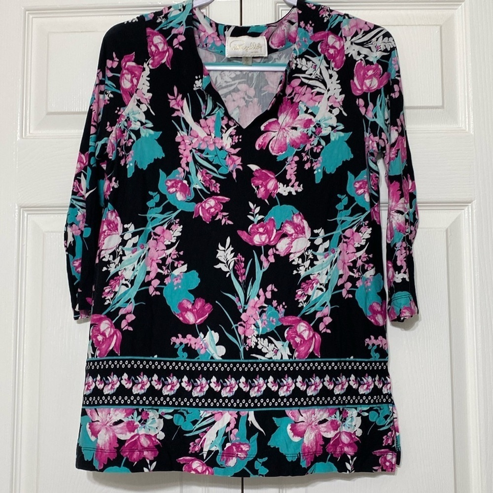 - Pappagallo pink floral prints size S